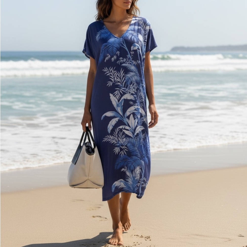 Tommy Bahama Palmera Isle Cover-Up Caftan - Picture 15 of 15